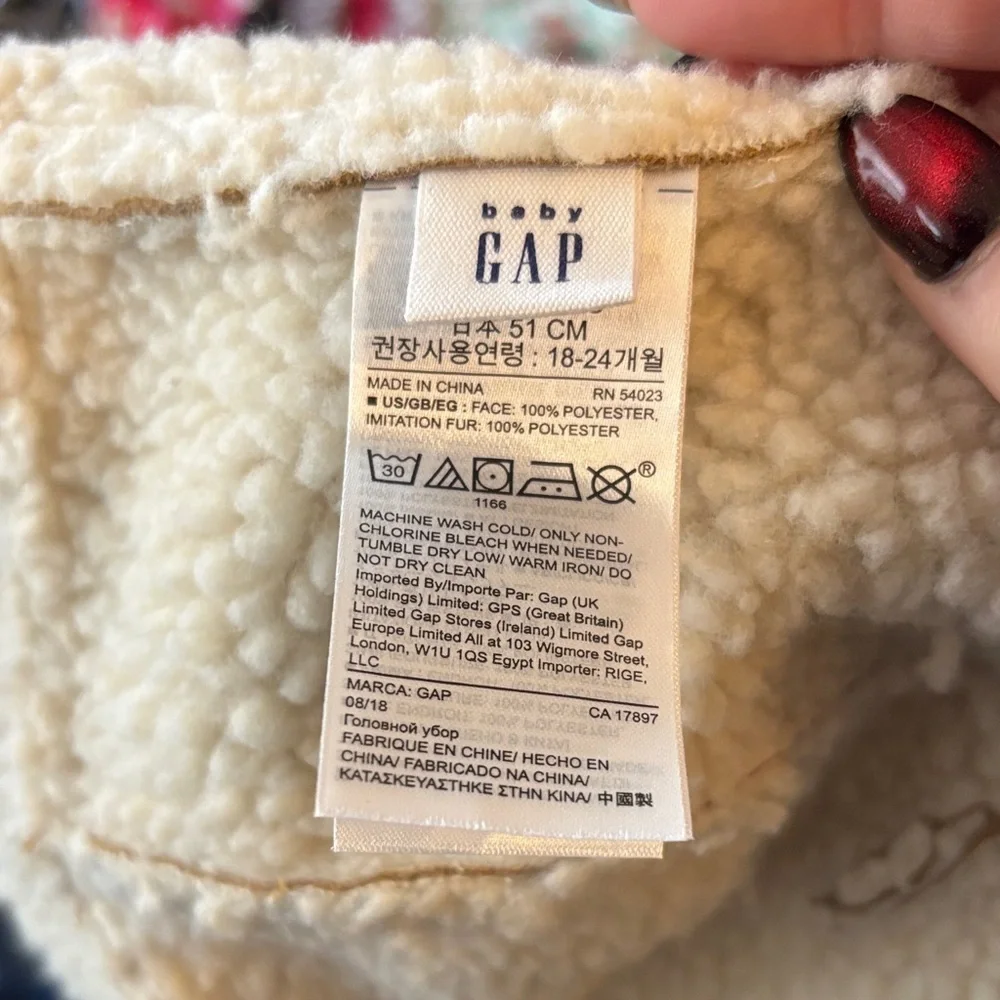 GAP Tan Bear Ear Kids Hat